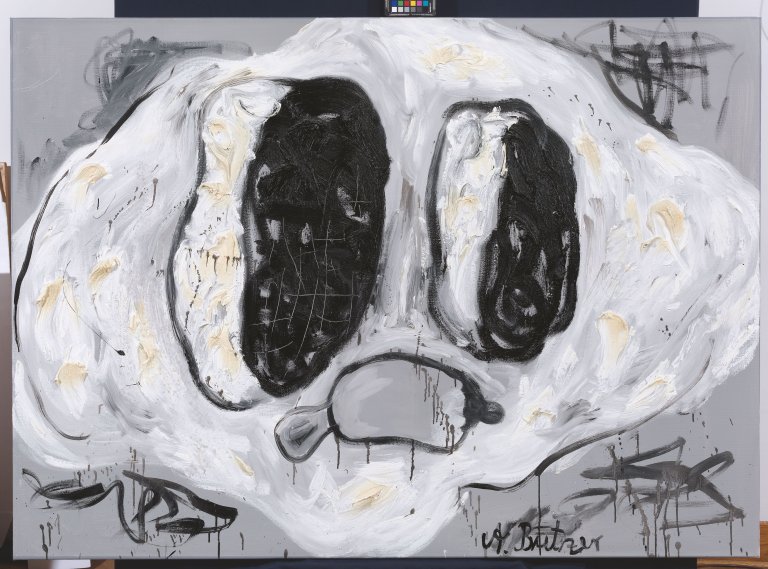 Auf diesem Bild ist das folgende Kunstwerk zu sehen: André Butzer. Ohne Titel (F.S.).. 2007.
