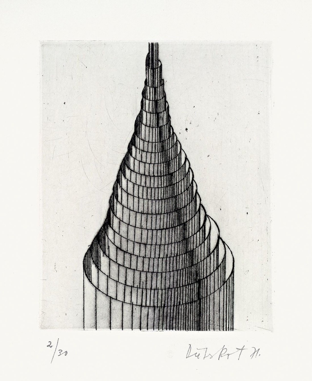 Auf diesem Bild ist das folgende Kunstwerk zu sehen: Dieter Roth. „Ein kleiner Turm“. 1971.