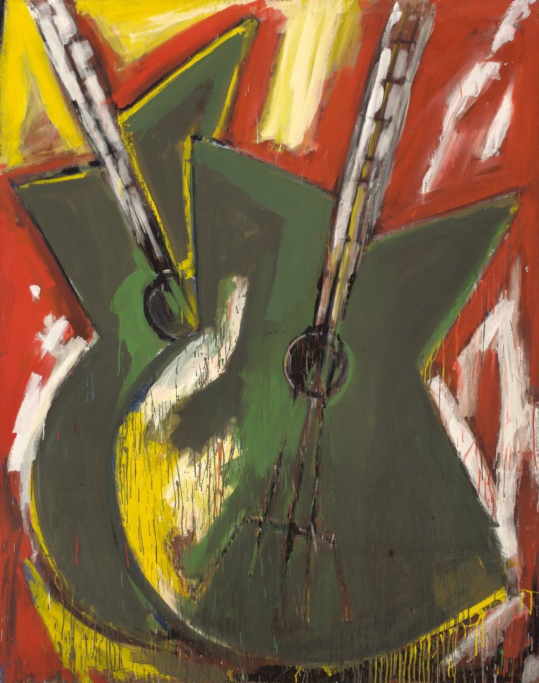 Auf diesem Bild ist das folgende Kunstwerk zu sehen: Helmut Middendorf. „Gitarren“. 1979.