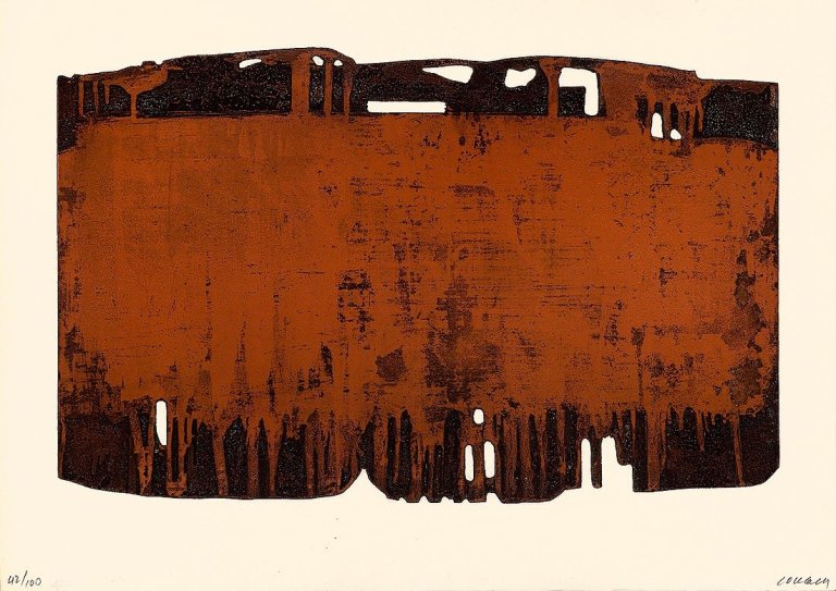 Auf diesem Bild ist das folgende Kunstwerk zu sehen: Pierre Soulages. „Eau-Forte XXV“. 1961.