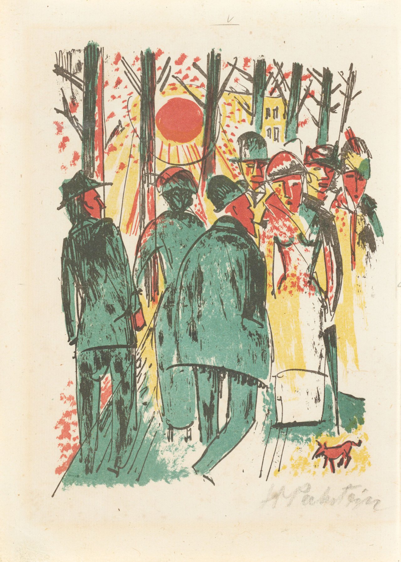 Auf diesem Bild ist das folgende Kunstwerk zu sehen: Max Pechstein. „Spaziergang“. 1922.