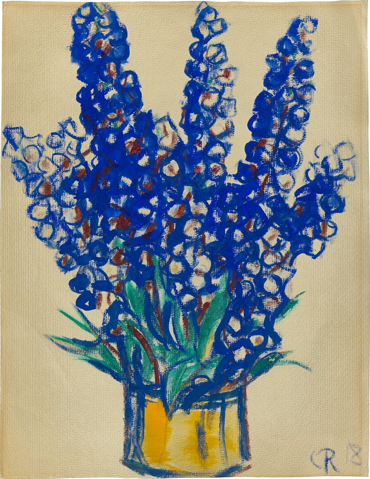 Auf diesem Bild ist das folgende Kunstwerk zu sehen: Christian Rohlfs. „Rittersporn“. 1918.
