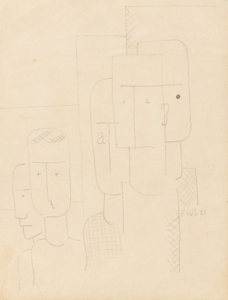 Auf diesem Bild ist das folgende Kunstwerk zu sehen: Franz Wilhelm Seiwert. „Arbeitergruppe“. 1923.
