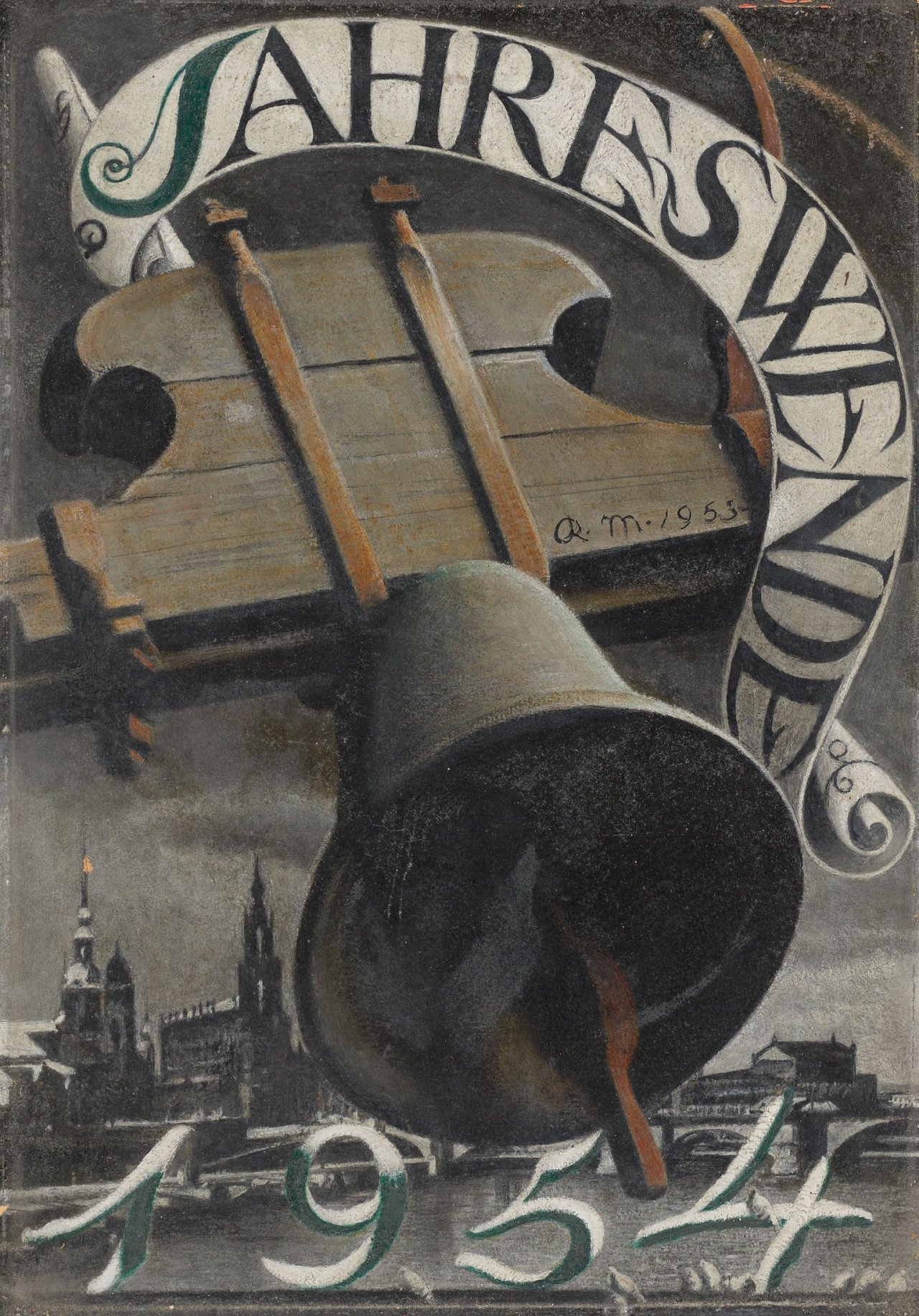 Auf diesem Bild ist das folgende Kunstwerk zu sehen: Richard Müller. „Jahreswechsel 1954“. 1955.