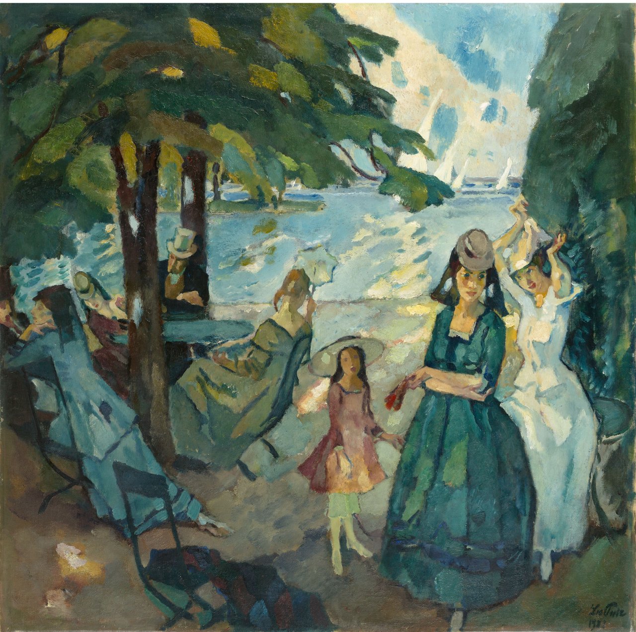 Auf diesem Bild ist das folgende Kunstwerk zu sehen: Leo Putz. Regatta. 1921.