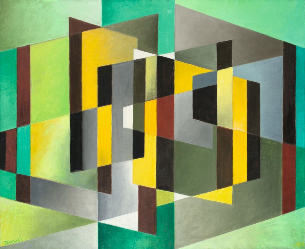Auf diesem Bild ist das folgende Kunstwerk zu sehen: Werner Drewes. „The maze“. 1978.