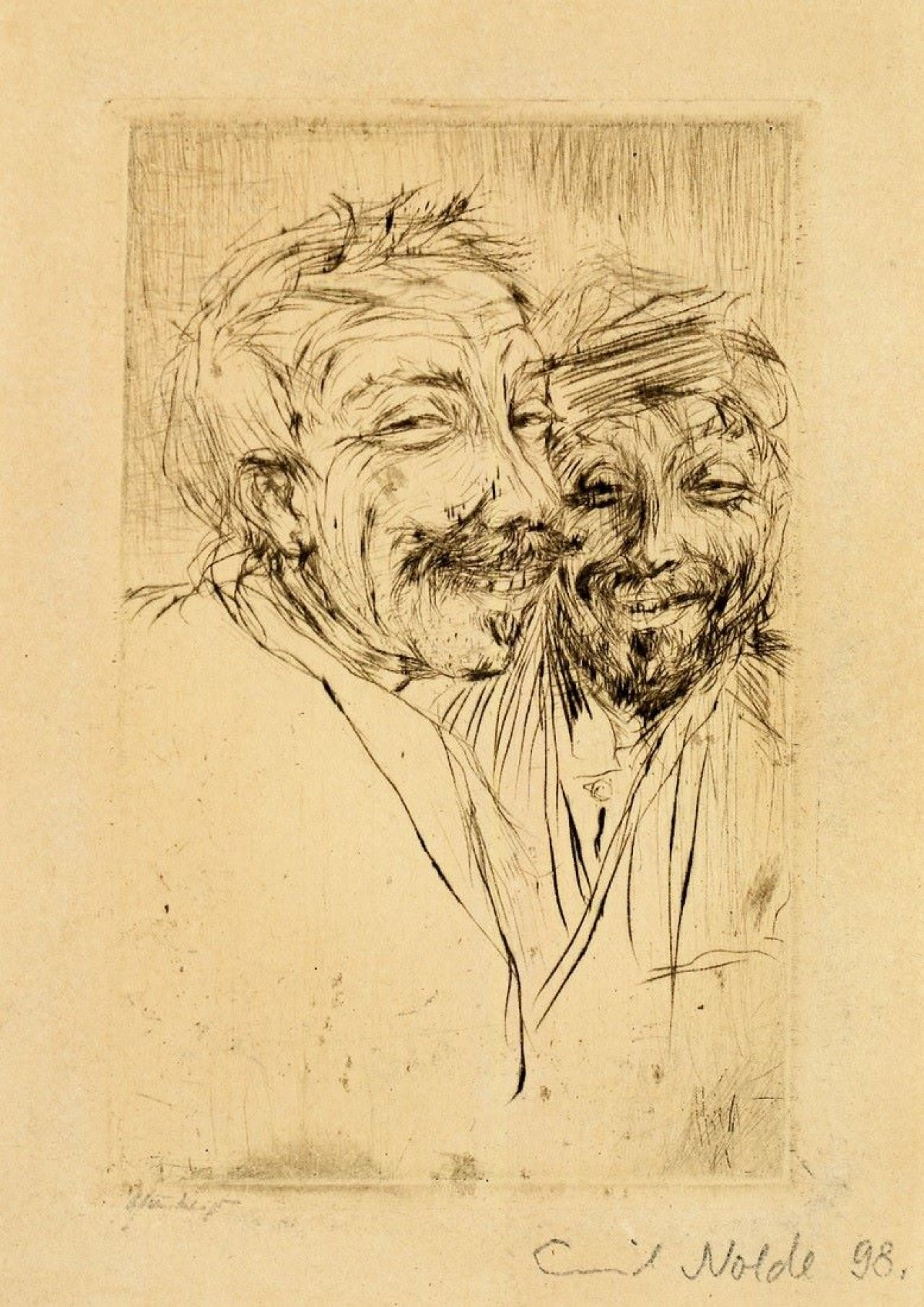 This picture shows the following artwork: Emil Nolde. „Lumpen“. 1898.