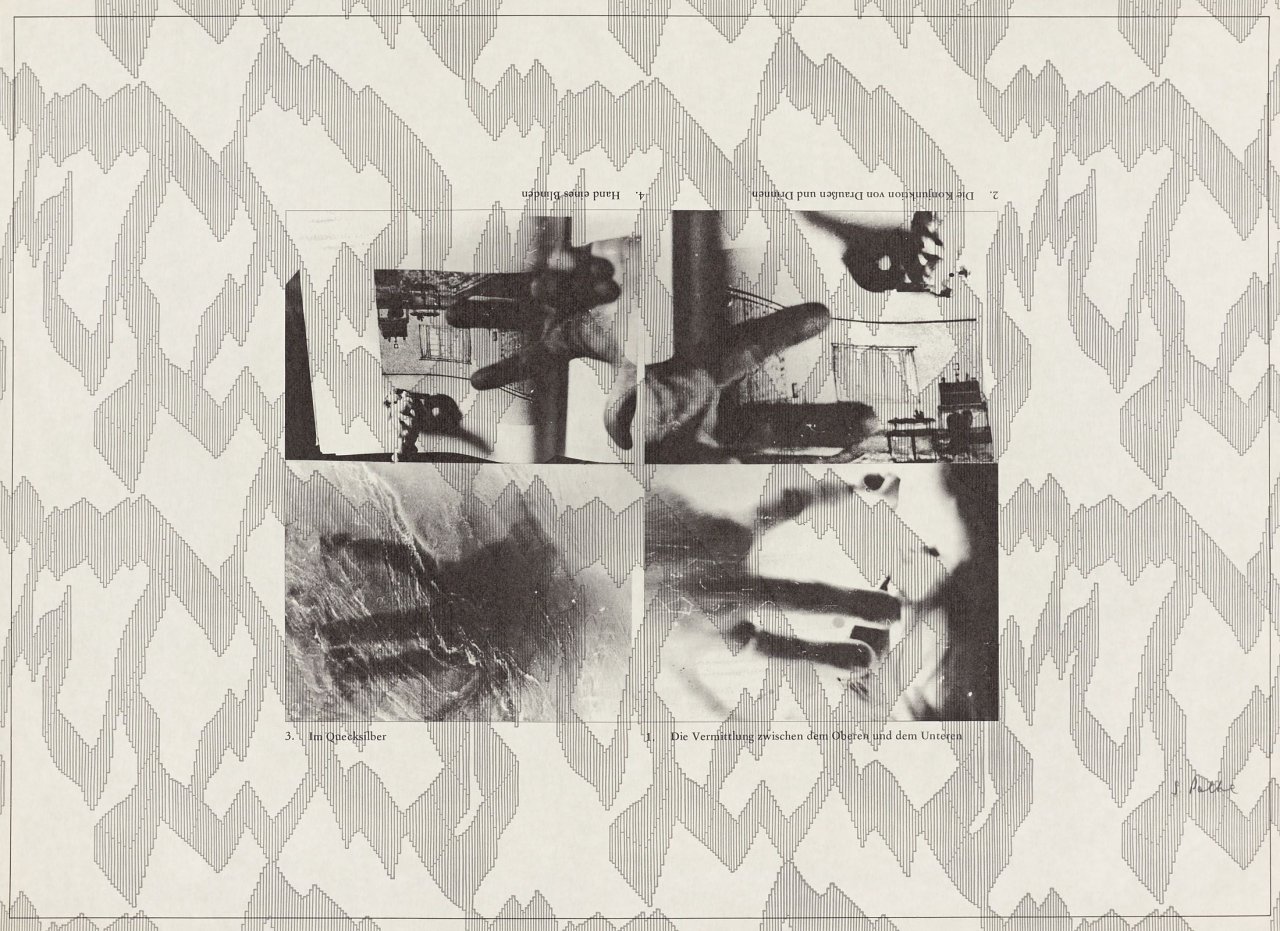 Auf diesem Bild ist das folgende Kunstwerk zu sehen: Sigmar Polke. „Hände (Die Vermittlung zwischen dem Oberen und dem Unteren)“. 1973.