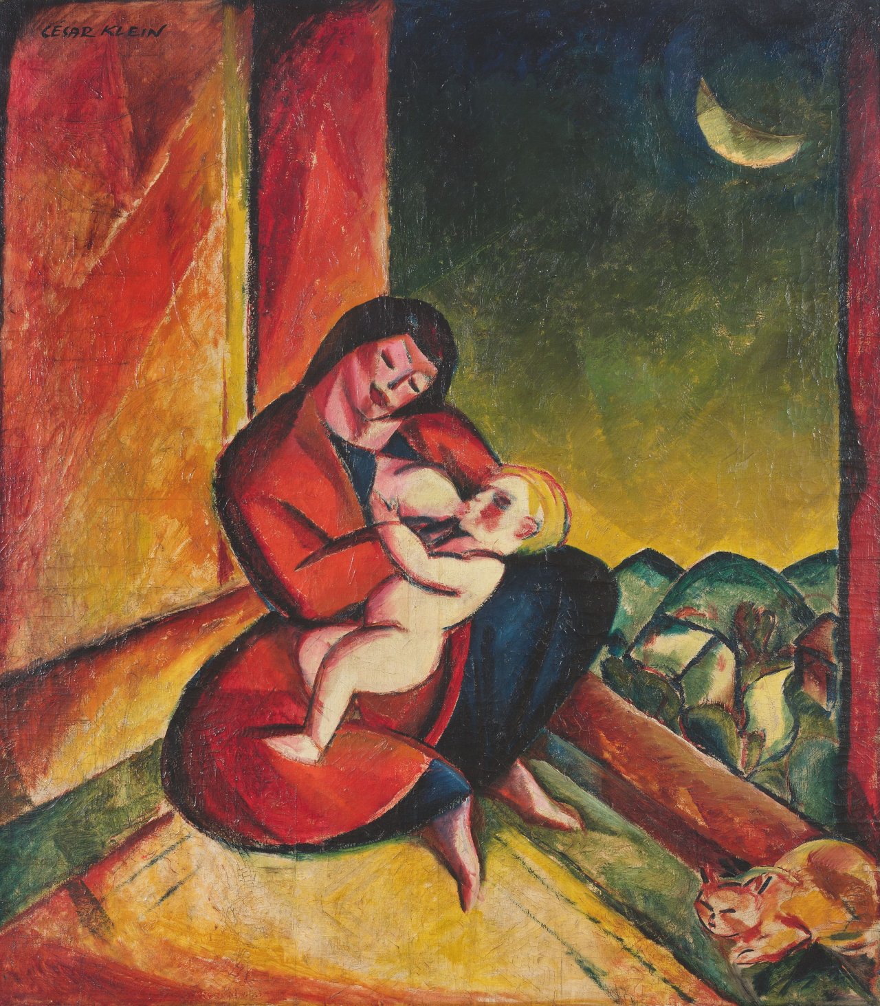 Auf diesem Bild ist das folgende Kunstwerk zu sehen: César Klein. „Madonna“. Um 1917.