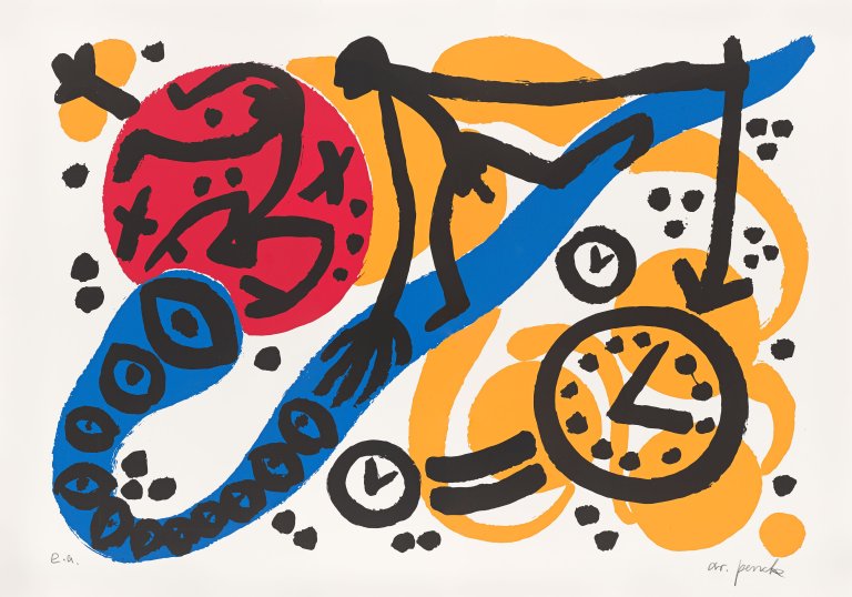 Auf diesem Bild ist das folgende Kunstwerk zu sehen: A.R. Penck. „Perry Rhodan II“. 1996.