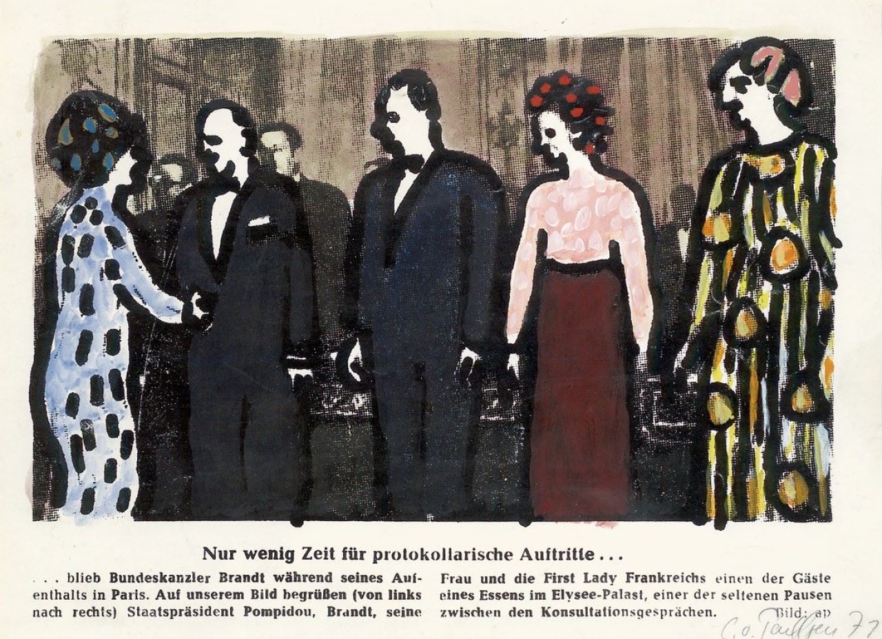 This picture shows the following artwork: C.O. Paeffgen. „Nur wenig Zeit für protokollarische Auftritte“. 1971.