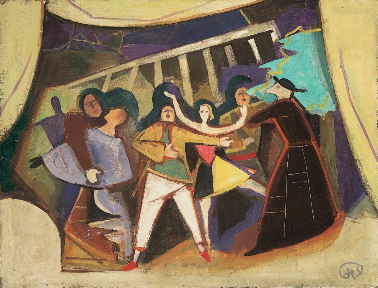 This picture shows the following artwork: Karl Hofer. „Zuschauer“. 1951.