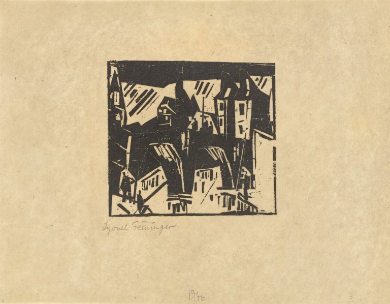 Auf diesem Bild ist das folgende Kunstwerk zu sehen: Lyonel Feininger. „Kanalbrücke“. 1919.