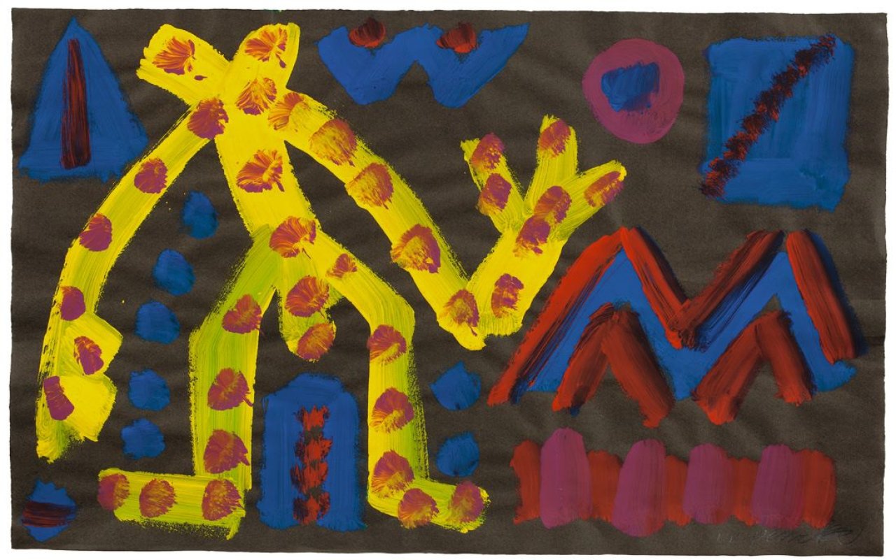 Auf diesem Bild ist das folgende Kunstwerk zu sehen: A.R. Penck. Ohne Titel. Anfang 1980er Jahre.