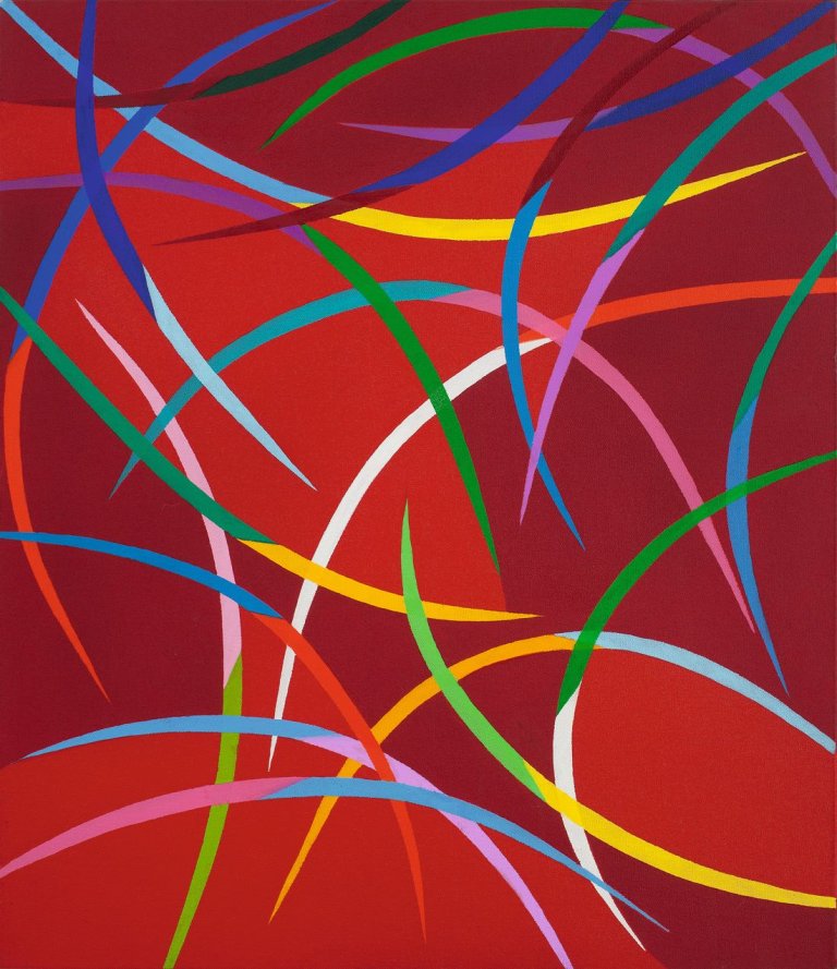 Auf diesem Bild ist das folgende Kunstwerk zu sehen: Piero Dorazio. „Cose allegre“. Um 1987.