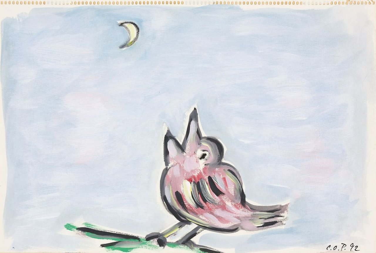 Auf diesem Bild ist das folgende Kunstwerk zu sehen: C.O. Paeffgen. Spatz. 1992.
