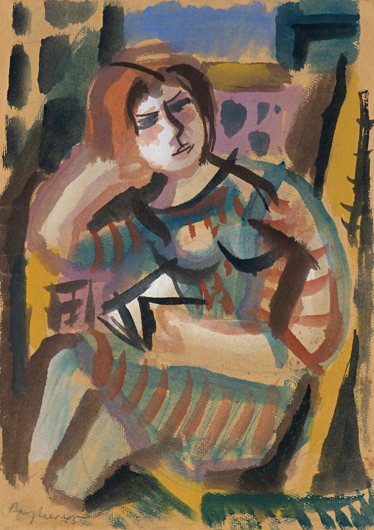 Auf diesem Bild ist das folgende Kunstwerk zu sehen: Eduard Bargheer. „Donna in Poltrona“. 1945.