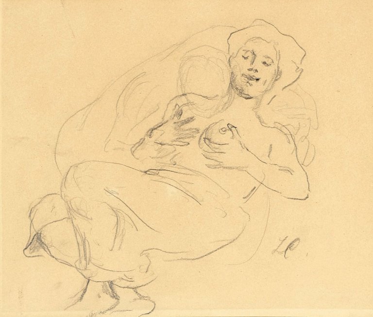 This picture shows the following artwork: Lovis Corinth. Liebespaar. Circa 1911.