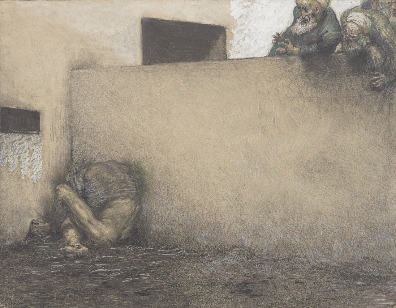Auf diesem Bild ist das folgende Kunstwerk zu sehen: Martin Brandenburg. „Hiob“. Um 1905.