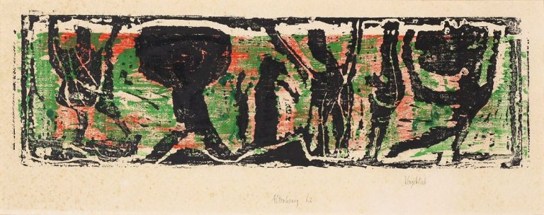 Auf diesem Bild ist das folgende Kunstwerk zu sehen: Gerhard Altenbourg. „Vergeblich“. 1962.