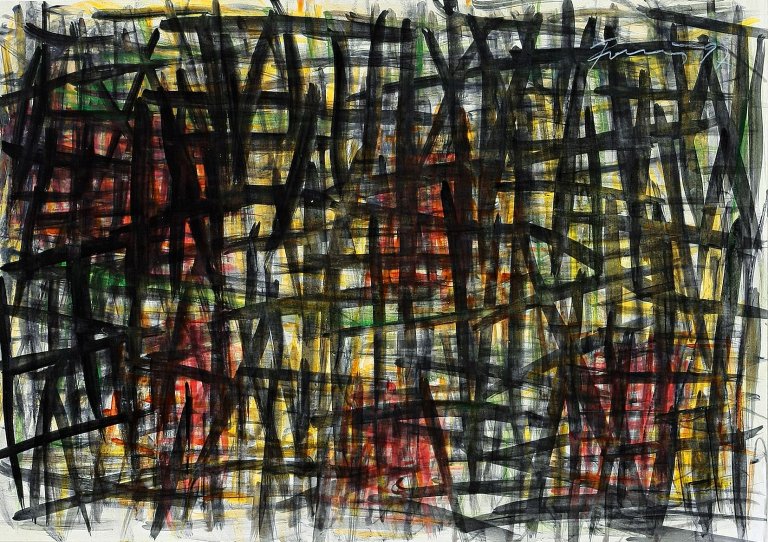 Auf diesem Bild ist das folgende Kunstwerk zu sehen: Günther Förg. Engadin. 1997.