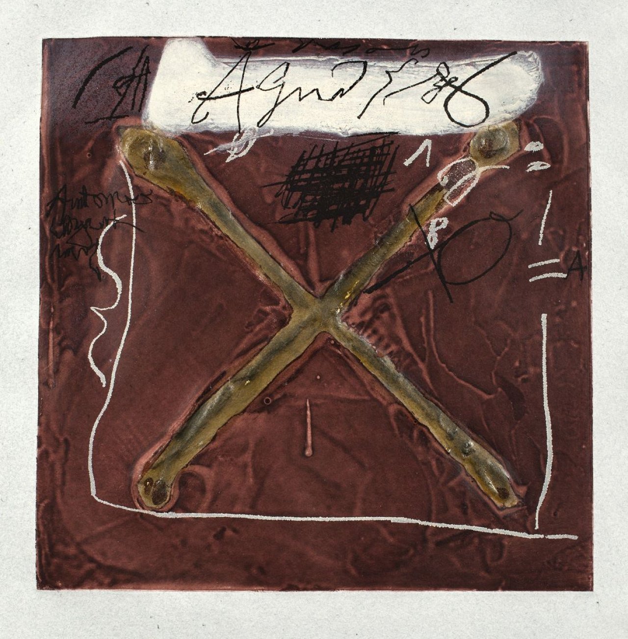 This picture shows the following artwork: Antoni Tàpies. „Petrificada Petrificante“. 1978.