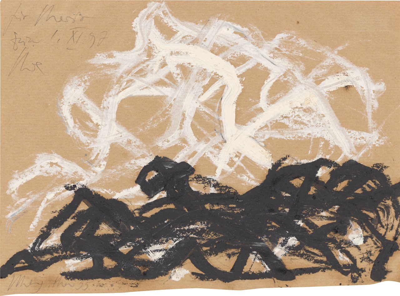Auf diesem Bild ist das folgende Kunstwerk zu sehen: Max Uhlig. „NUAGES SUR FORET“. 1995.