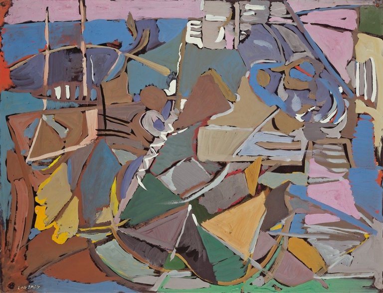 Auf diesem Bild ist das folgende Kunstwerk zu sehen: André Lanskoy. Ohne Titel. 1959.