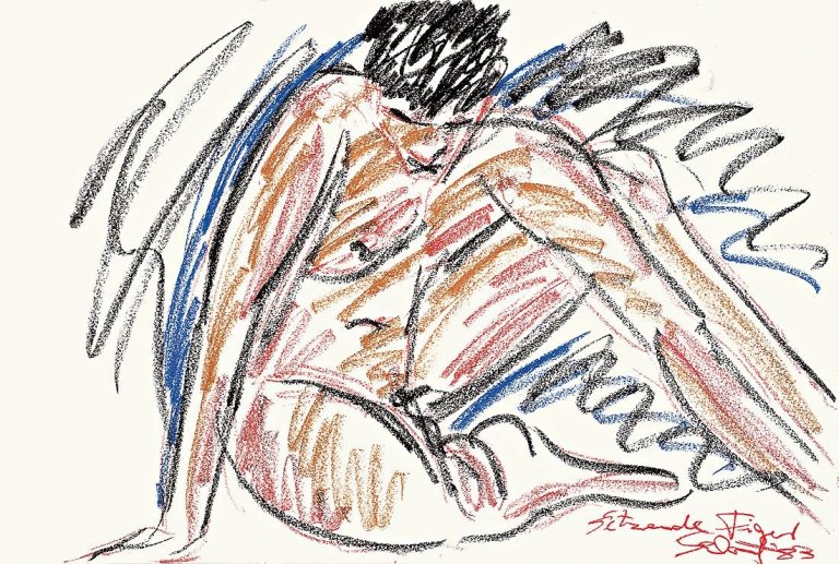 Auf diesem Bild ist das folgende Kunstwerk zu sehen:  Salomé. „Sitzende Figur“. 1983.
