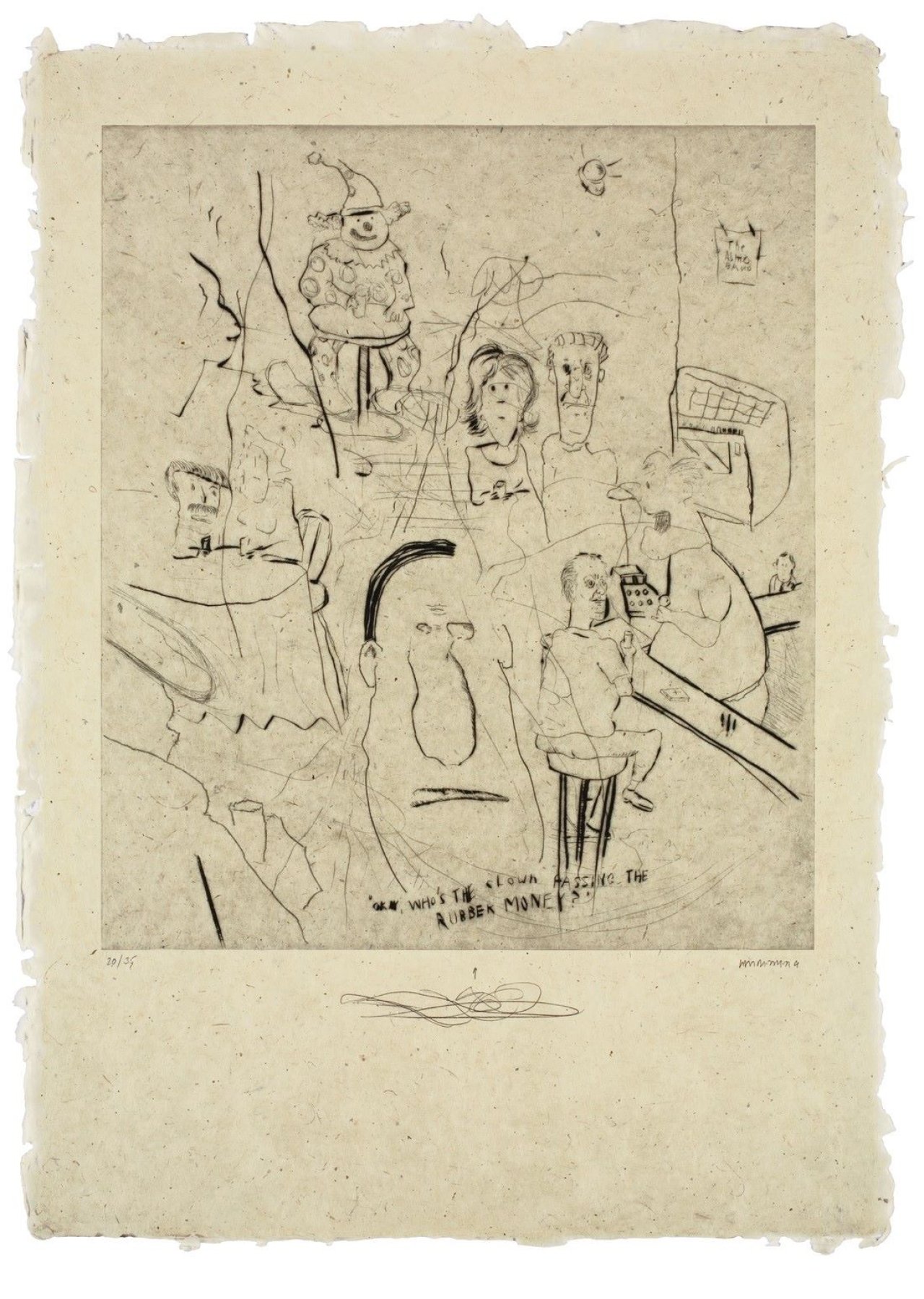 Auf diesem Bild ist das folgende Kunstwerk zu sehen: Martin Kippenberger. „Yeschen.. Nochen... Vielleichtchen“. 1991.