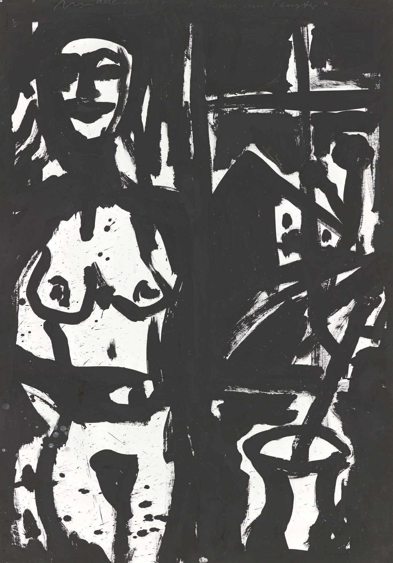 Auf diesem Bild ist das folgende Kunstwerk zu sehen: Helmut Middendorf. „Frau am Fenster“. 1987.
