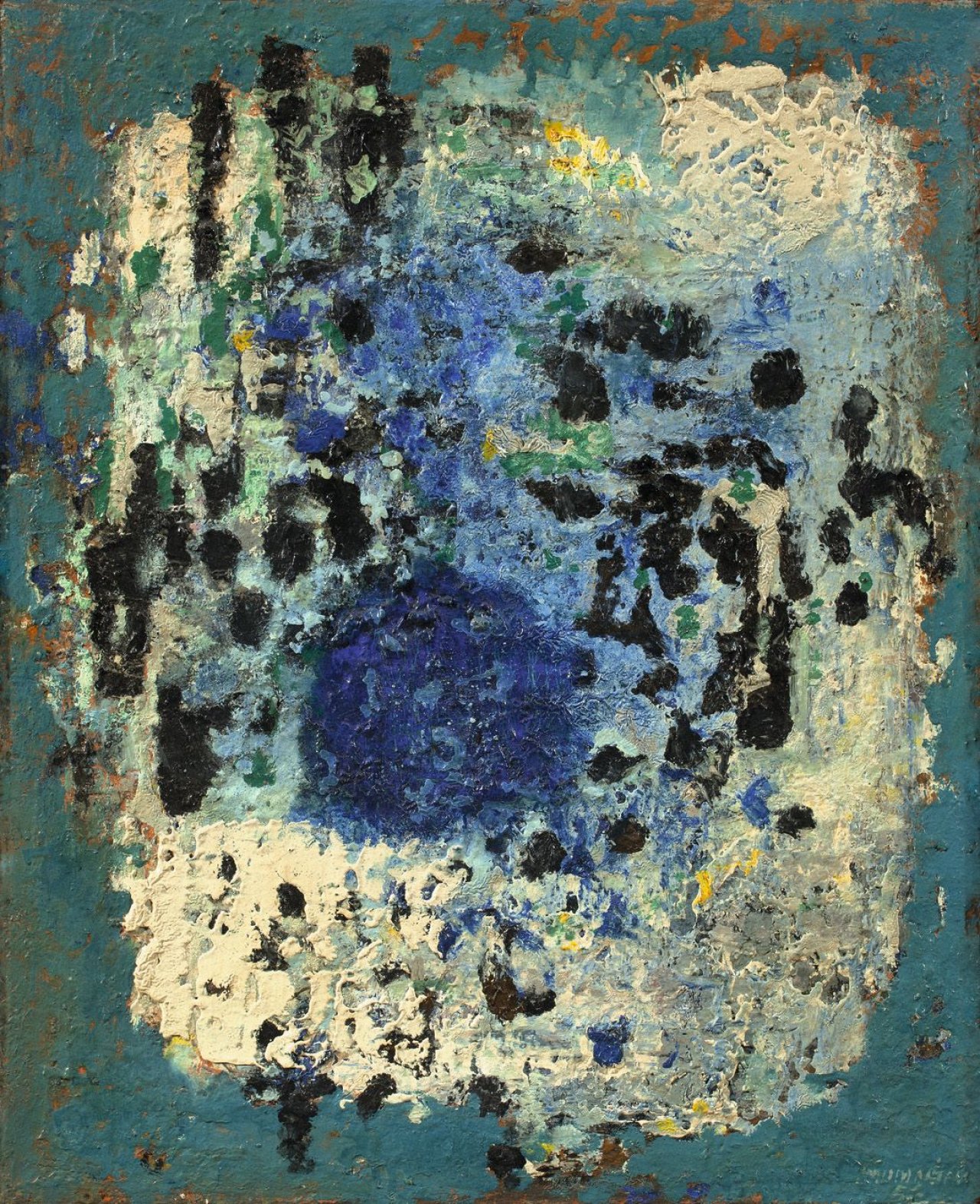This picture shows the following artwork: Emil Schumacher. Ohne Titel. 1956.