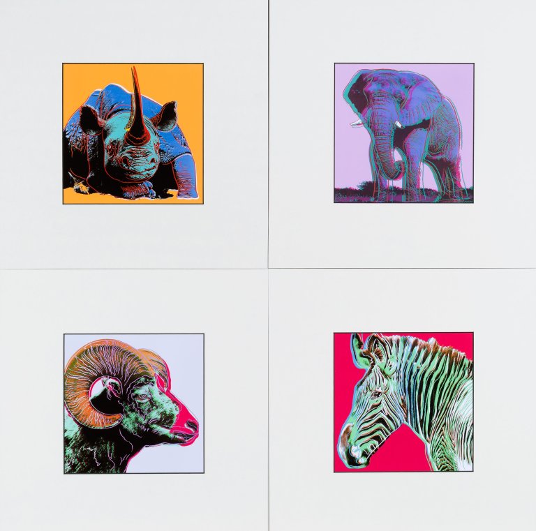 This picture shows the following artwork: Andy Warhol. Endangered Species. 1987.