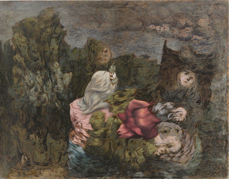 Auf diesem Bild ist das folgende Kunstwerk zu sehen: Richard Oelze. „La Reine des Roses“. 1949.