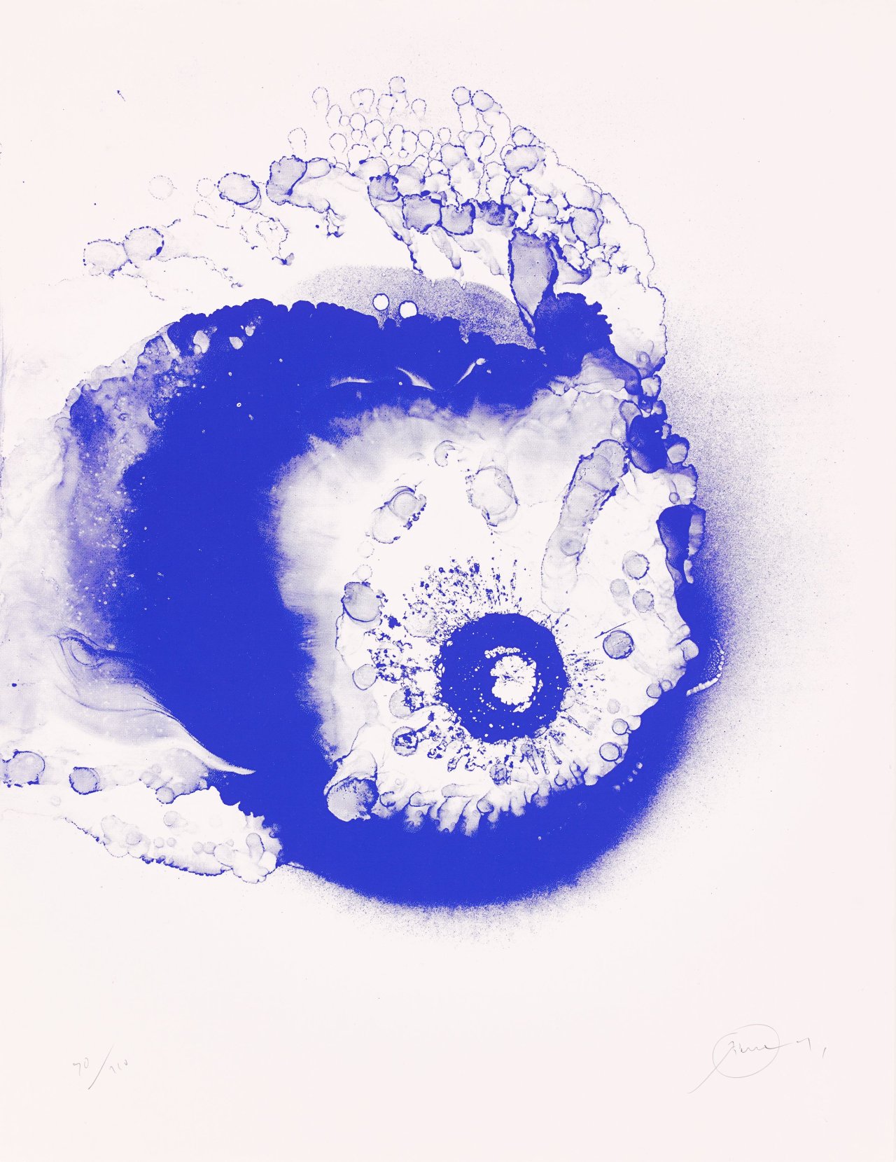This picture shows the following artwork: Otto Piene. ”März” from the set ”Feuerflora”. 1971.