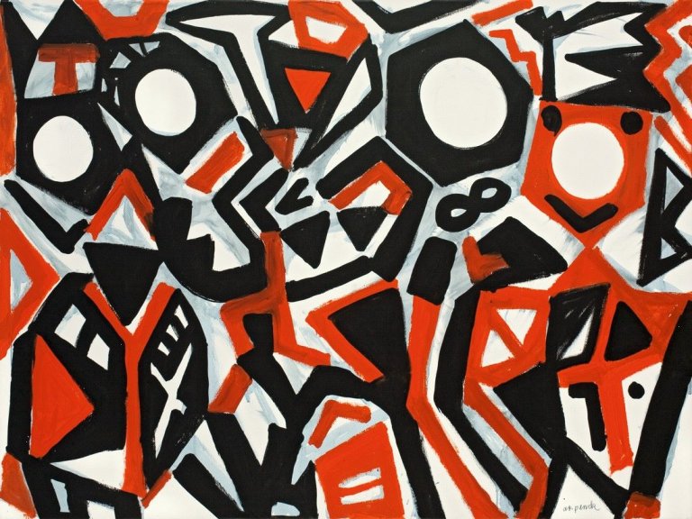Auf diesem Bild ist das folgende Kunstwerk zu sehen: A.R. Penck. Extrem. 2007.