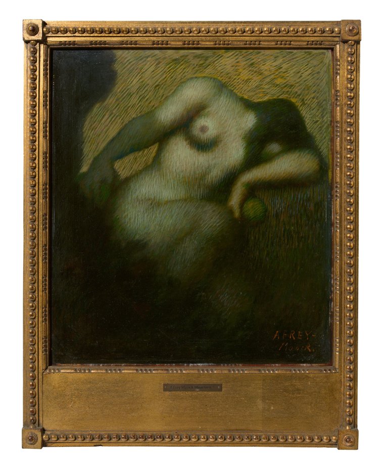Auf diesem Bild ist das folgende Kunstwerk zu sehen: Adolf Frey-Moock. Sitzender Akt.