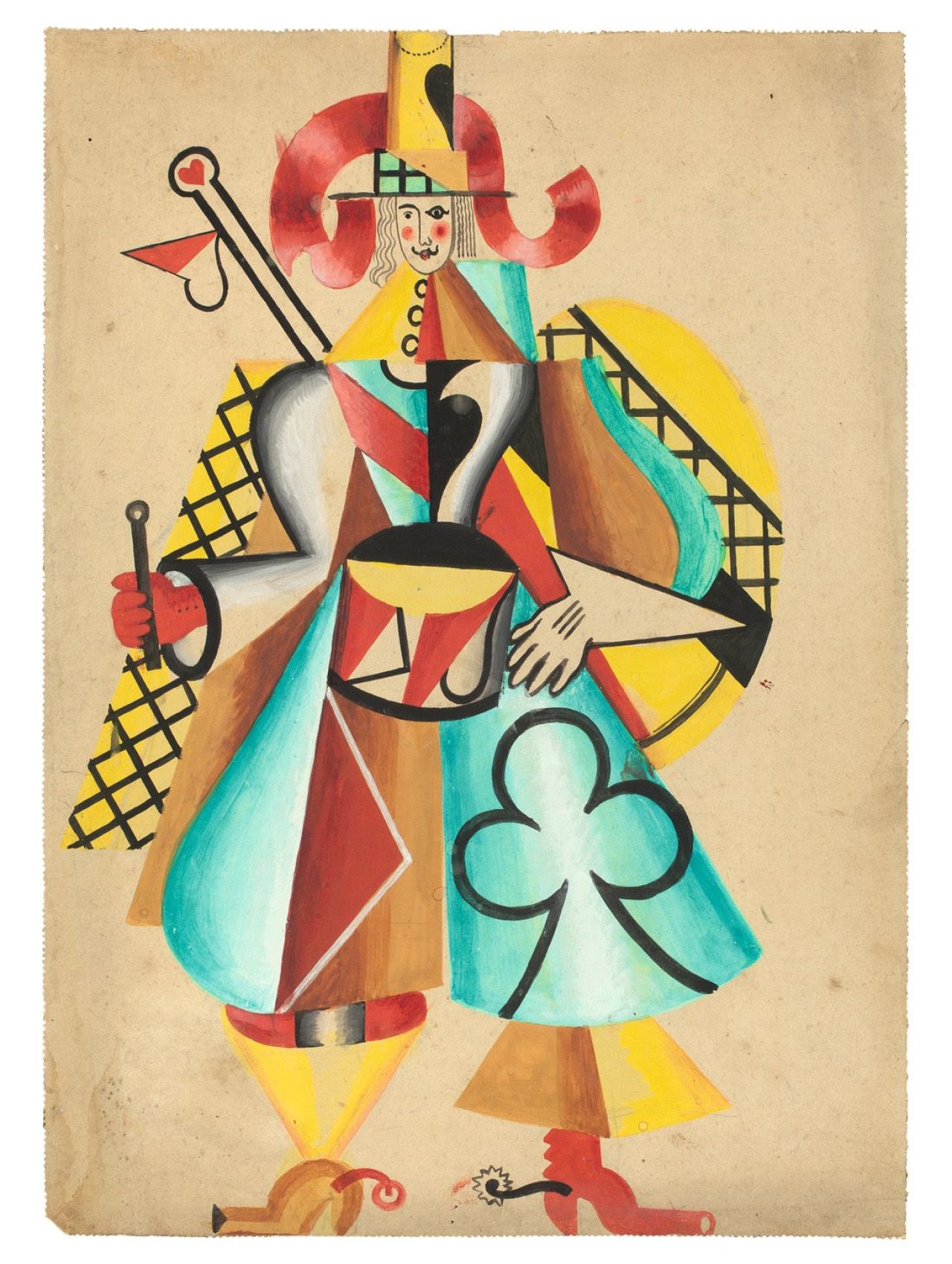 Auf diesem Bild ist das folgende Kunstwerk zu sehen: Pavel Tchelitchew. Figurine (Kostümentwurf). Um 1922.