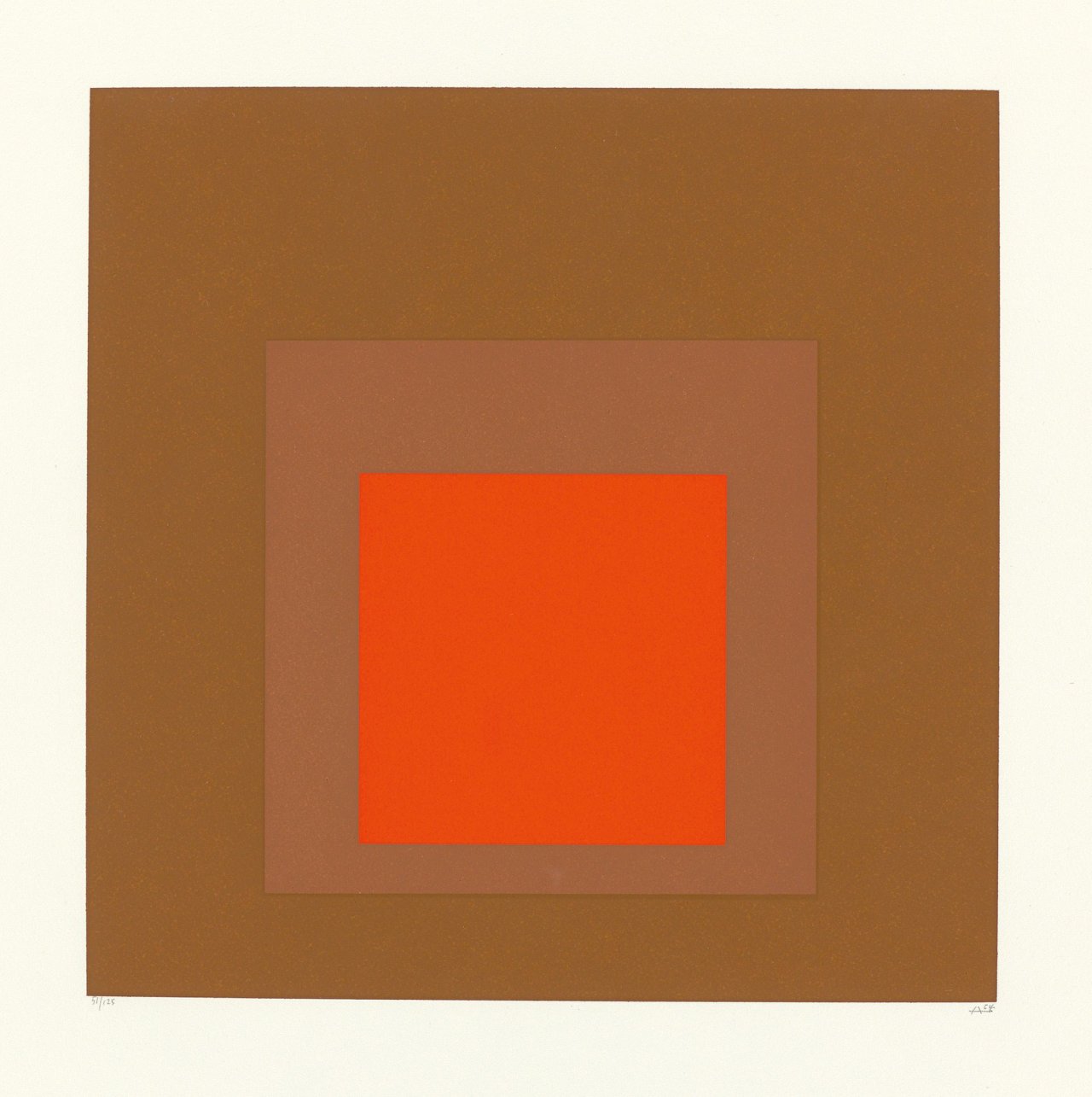 Auf diesem Bild ist das folgende Kunstwerk zu sehen: Josef Albers. From: „Hommage au Carré“. 1965.