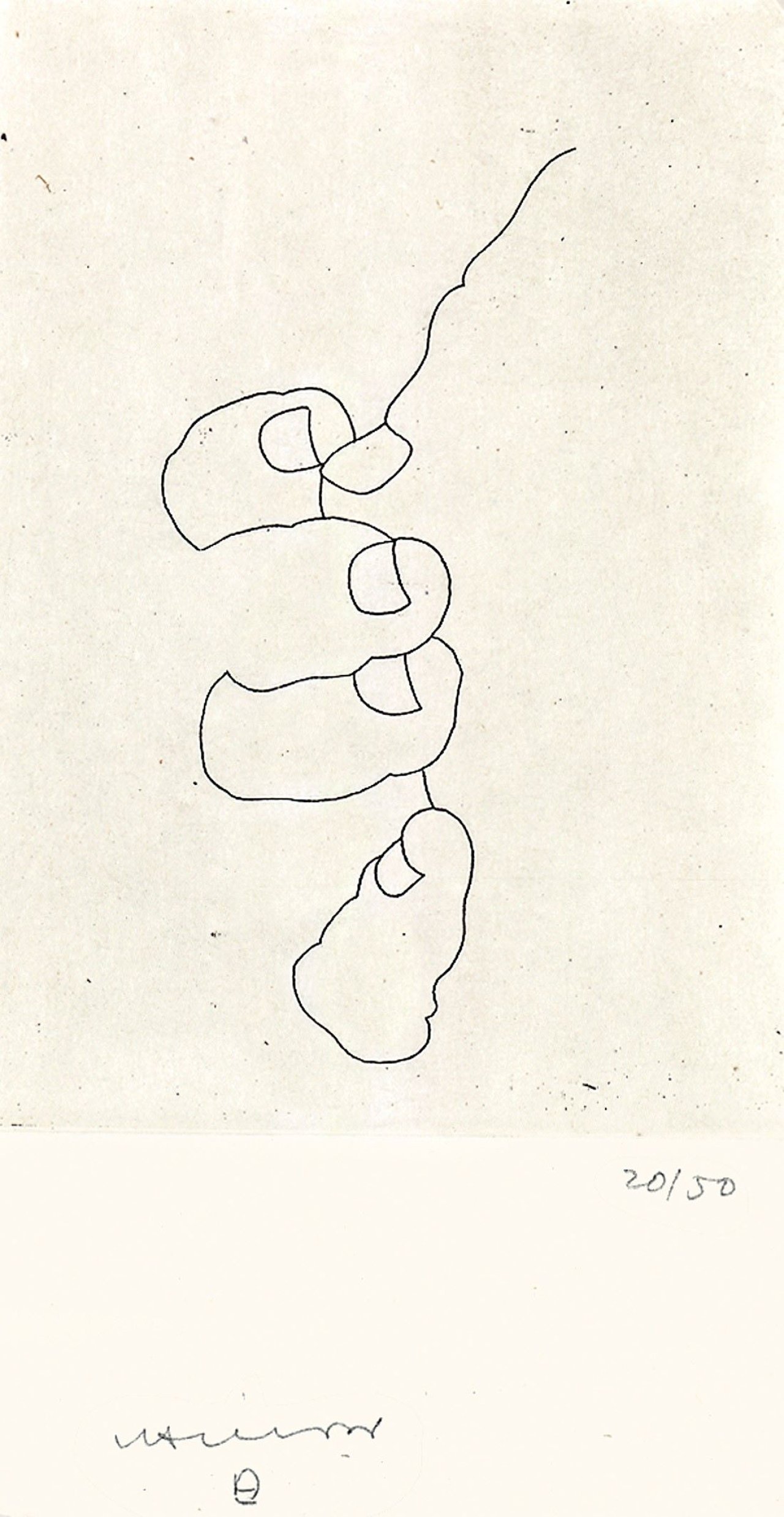 Auf diesem Bild ist das folgende Kunstwerk zu sehen: Eduardo Chillida. „Esku XXXII“. 1993.