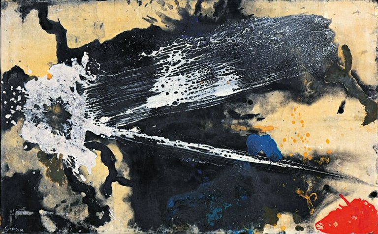 Auf diesem Bild ist das folgende Kunstwerk zu sehen: Otto Greis. „o.T.“. 1953.