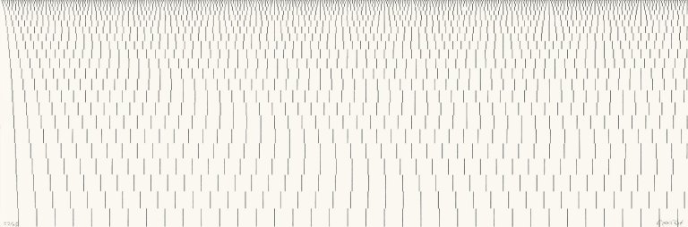 Auf diesem Bild ist das folgende Kunstwerk zu sehen: François Morellet. „trennstriche“. 1978.