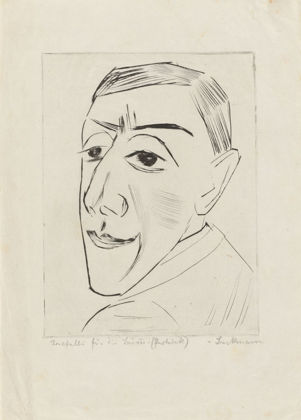 Auf diesem Bild ist das folgende Kunstwerk zu sehen: Max Beckmann. „Bildnis des Schauspielers N.M. Zeretelli“. 1924.