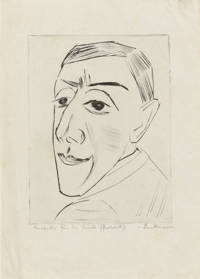 Auf diesem Bild ist das folgende Kunstwerk zu sehen: Max Beckmann. „Bildnis des Schauspielers N.M. Zeretelli“. 1924.