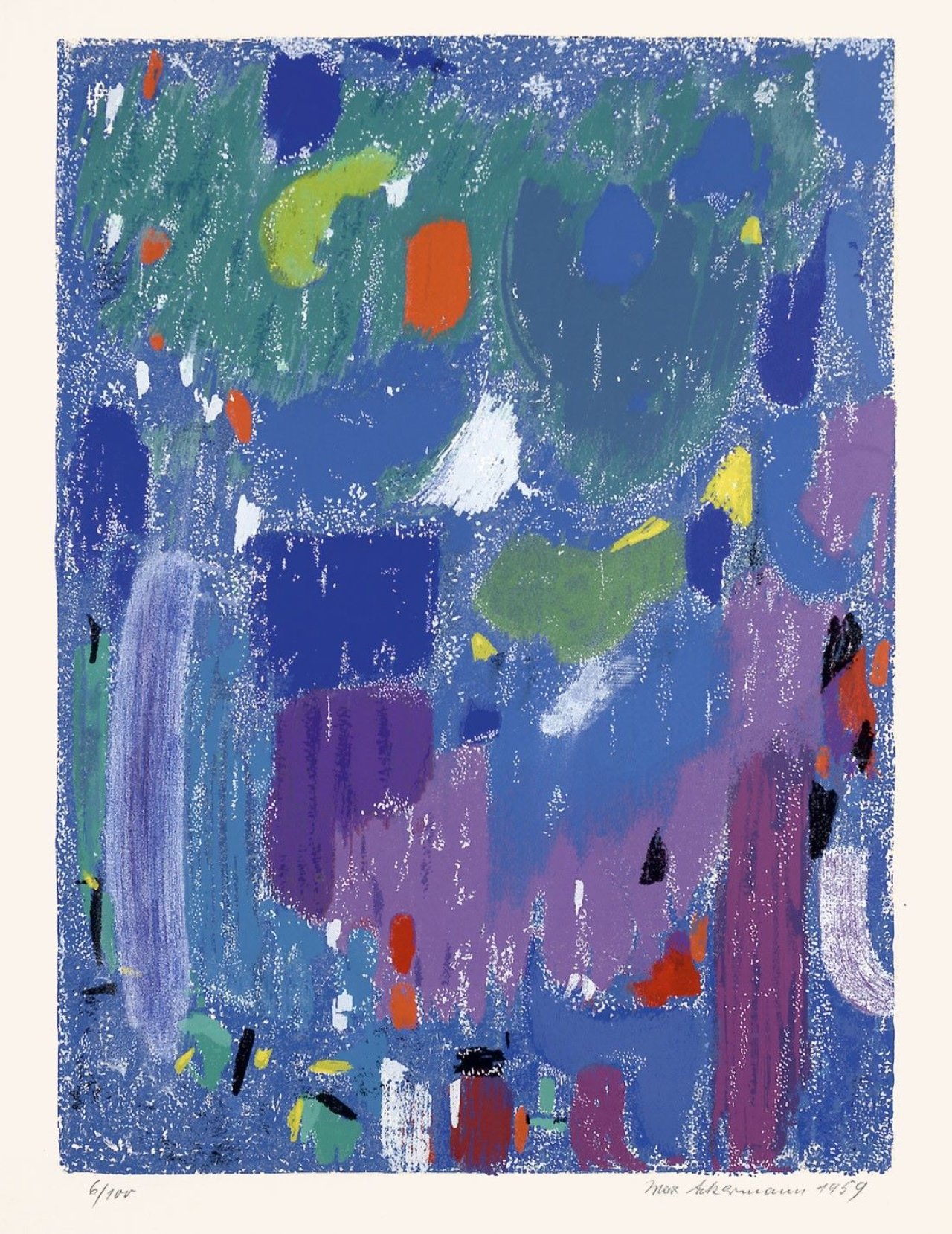 Auf diesem Bild ist das folgende Kunstwerk zu sehen: Max Ackermann. Ohne Titel. 1959.