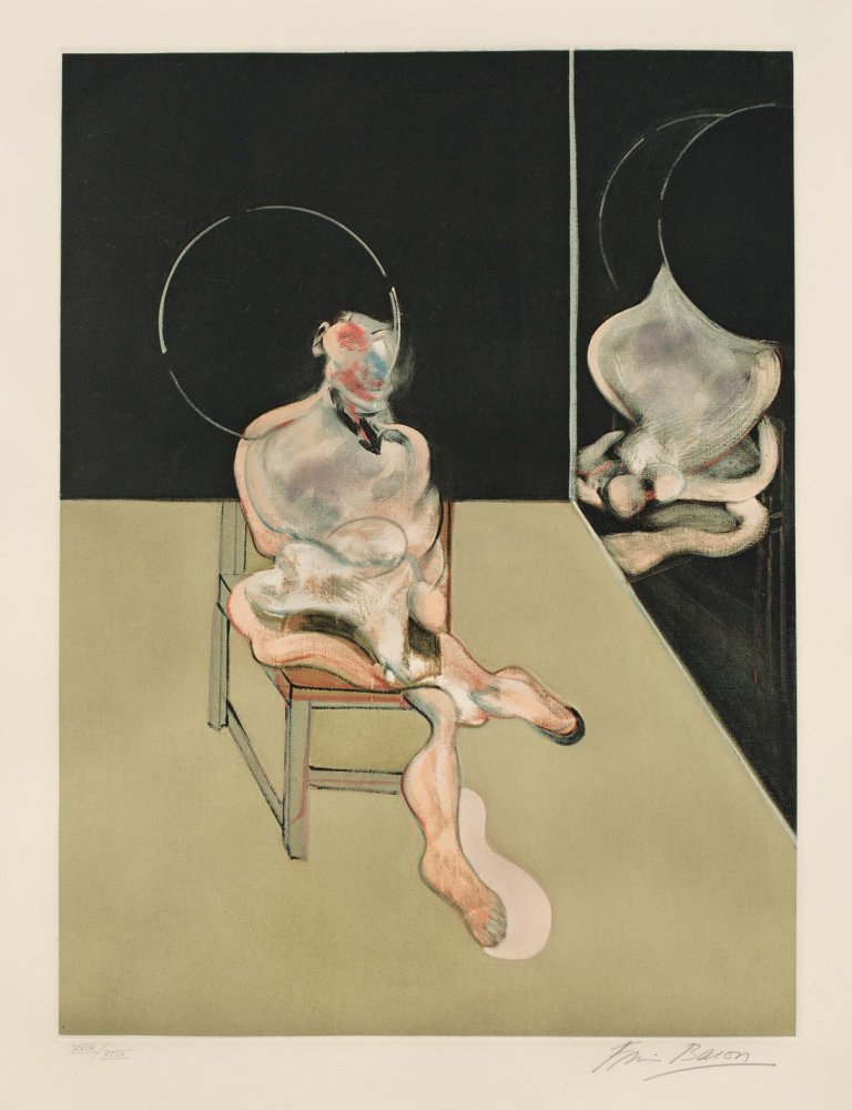 Auf diesem Bild ist das folgende Kunstwerk zu sehen: Francis Bacon. „Seated Figure“. 1983.