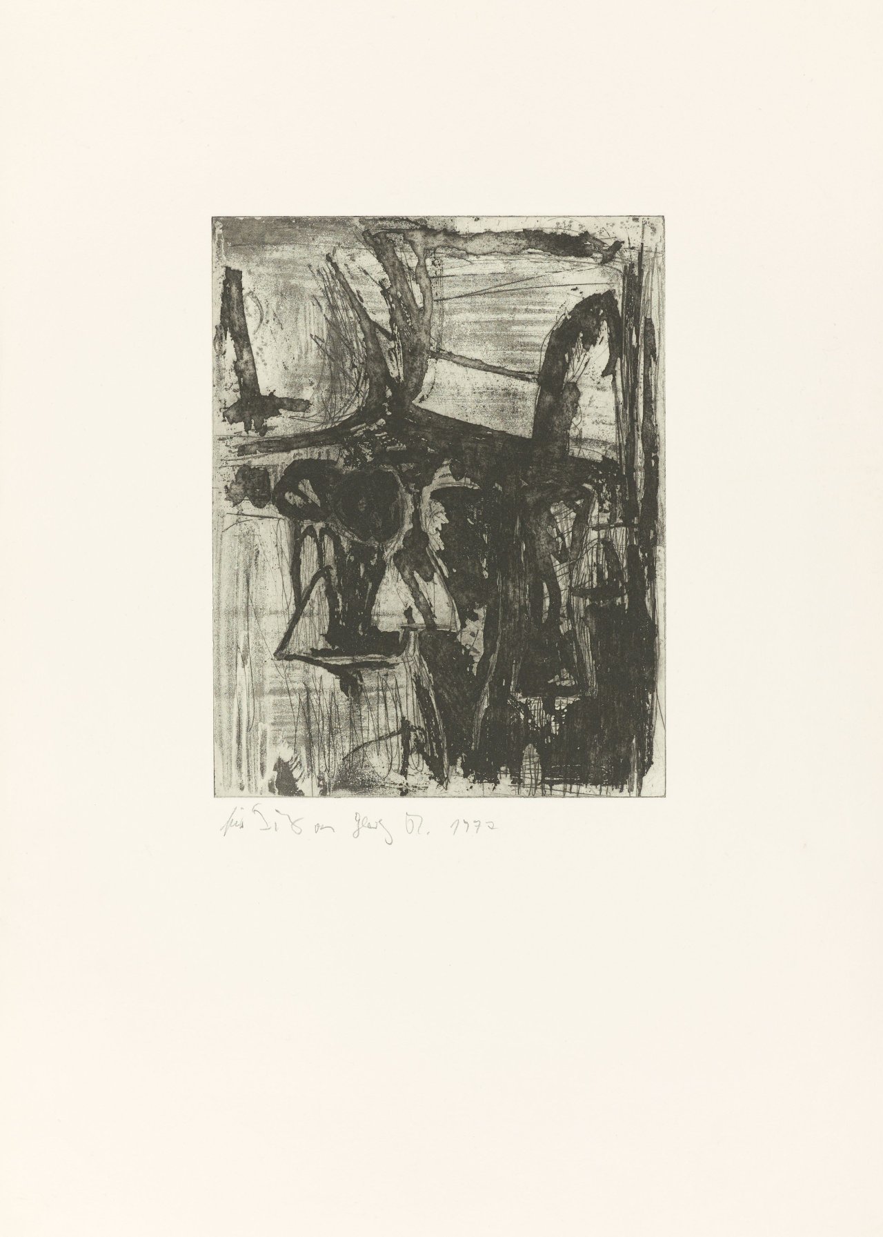 This picture shows the following artwork: Georg Baselitz. „Ohne Titel“. 1977.