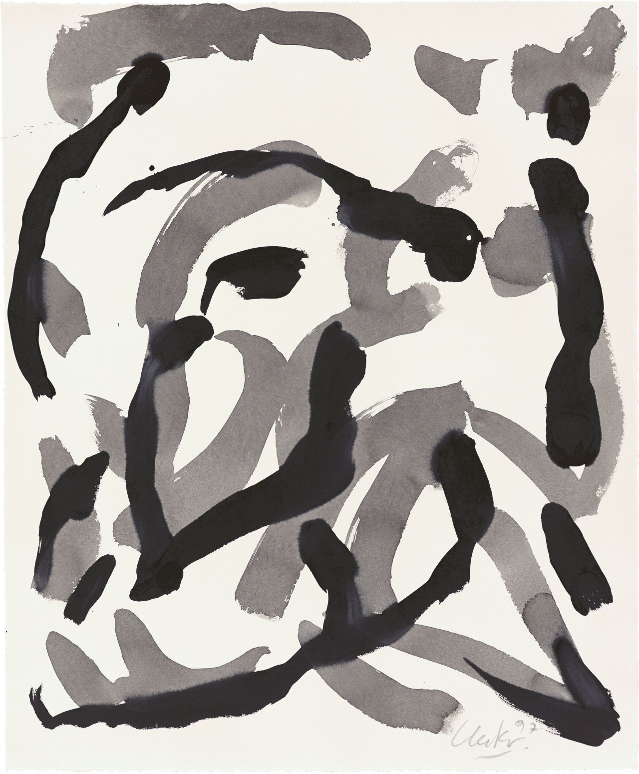 Auf diesem Bild ist das folgende Kunstwerk zu sehen: Günther Uecker. Ohne Titel, aus: „Archäologie des Reisens“. 1997.