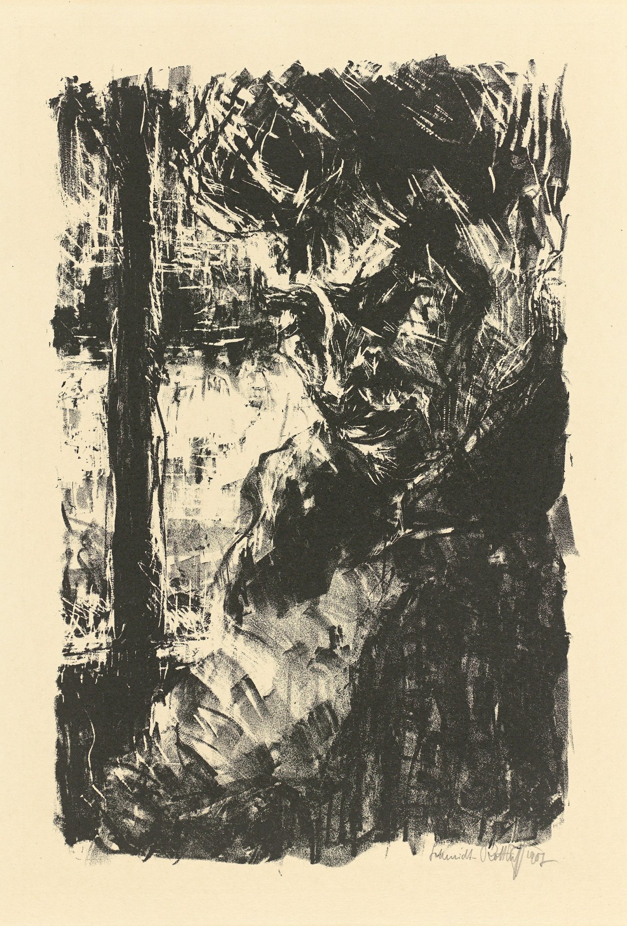 Auf diesem Bild ist das folgende Kunstwerk zu sehen: Karl Schmidt-Rottluff. „Am Fenster“. 1907.