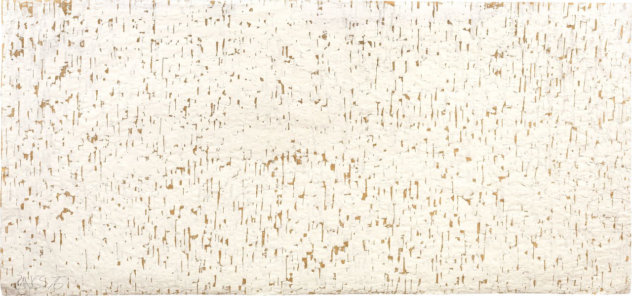 Auf diesem Bild ist das folgende Kunstwerk zu sehen: Herbert Zangs. Verweißung. 1976.